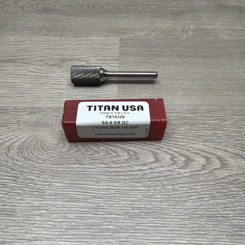 Titan USA Tungsten Carbide Cylinder Burr TB19329 5/8